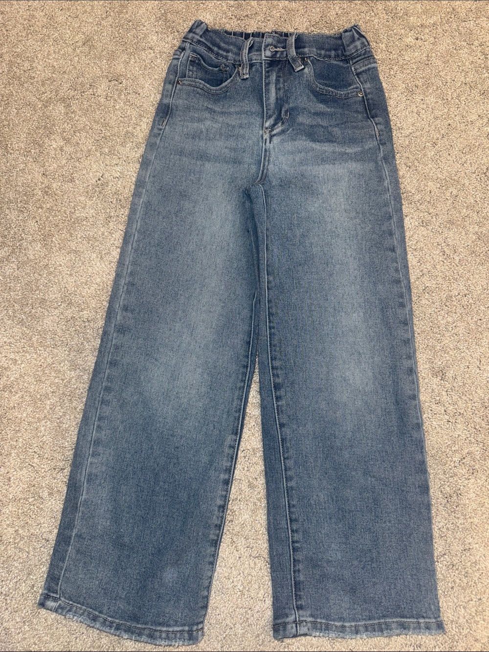 Kids Wide-Leg Jeans in Medium Blue Wash